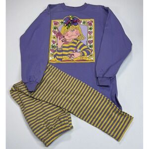 Zoodles Girls Size 14 Purple Vintage Outfit Cordless Phone Call Me Y2K 90s